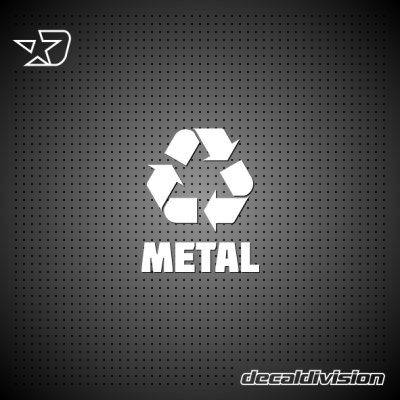 Recycle Bin Sticker - Metal